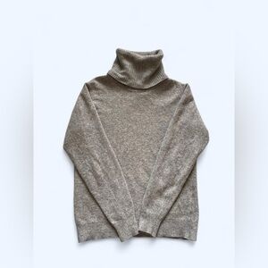 100% Cashmere Women’s Turtleneck Sweater Classic‎ Preppy Grey size XS